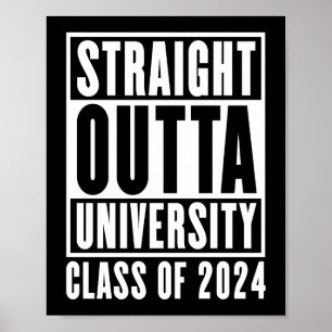 Poster Classe Universitaire Straight Outta De 2024