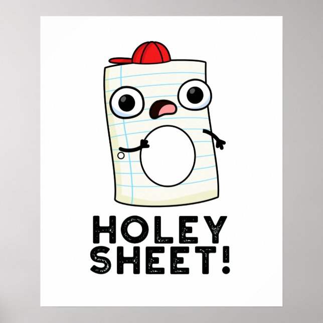 Poster Classeur de papier drôle de feuille Holey (Devant)