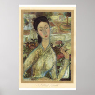 Poster Classic Asian Art Vietnamese girl,
