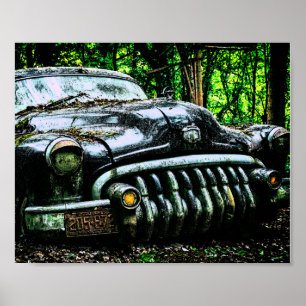 Poster Classic Car Graveyard   Buick Roadmaster