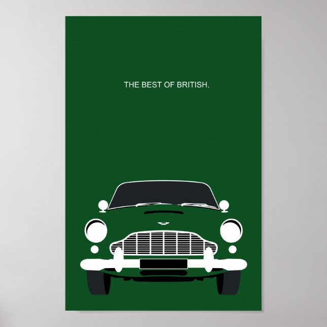 Poster Classic DB5 britannique course voiture de sport ve (Devant)