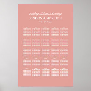 Poster Classic Elegant Rose Gold Mariage Siège
