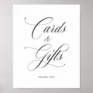 Poster Classic Elegant Wedding Cards & Gifts Sign