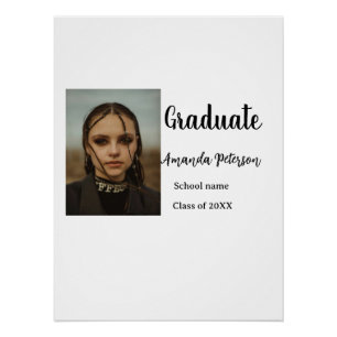 Poster Classic graduation ajouter photo nom classe année