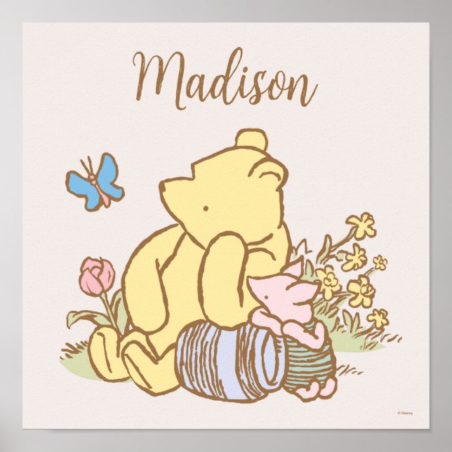 Poster Classic Pooh Personnalisé (Devant)