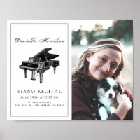 Classic Simple White Piano Considérant Photo Poste