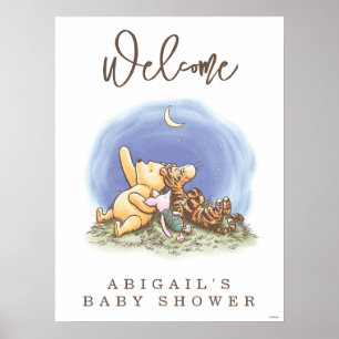 Poster Classic Winnie l'Affiche de bienvenue Baby shower