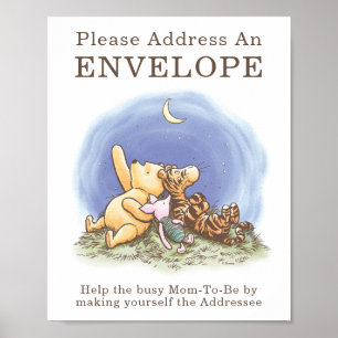 Poster Classic Winnie L'Ourson sur le Baby shower de la L