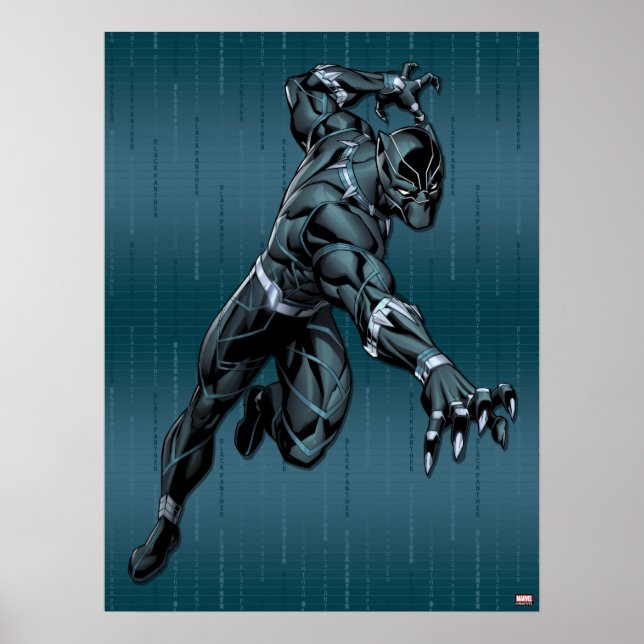Poster Classique Avengers | Black Panther Claw Attack (Devant)