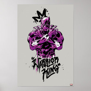 Poster Classique Avengers   Black Panther Warrior King
