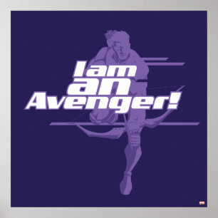 Poster Classique Avengers Hawkeye "I Am" Graphic