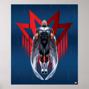 Poster Classique Avengers   Insigne d'icône de faucon
