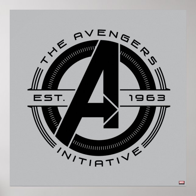 Poster Classique Avengers | Logo de lentilles de l'initia (Devant)
