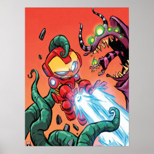 Poster Classique Avengers   Mini Monstre En Fer