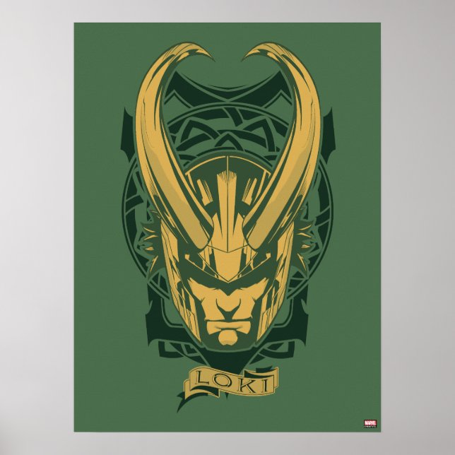 Poster Classique Avengers | Norse Loki Graphic (Devant)