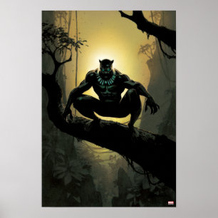 Poster Classique Avengers   Panthère noire dans l'arbre