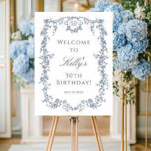 Poster Classique Bleu 50e anniversaire Accueil