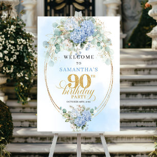 Poster Classique Bleu Clair Eucalyptus 90 Bienvenue d'ann