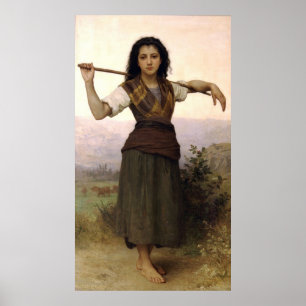 Poster Classique de Bouguereau 1889, Peinture des bergers
