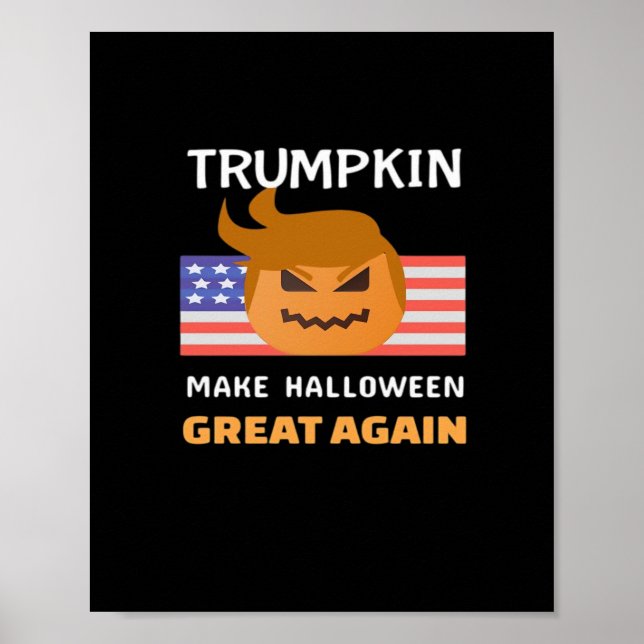 Poster Classique de Trumpkin d'Halloween (Devant)