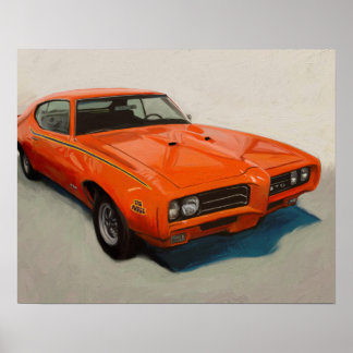 Poster classique de voiture musculaire - "Le Juge"