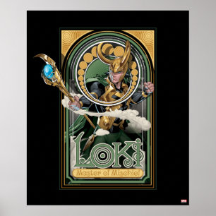 Poster Classique des Avengers  Loki : Maître du mal