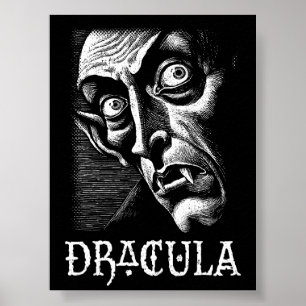 Poster Classique Dracula Vampire gothique Vintage Hallowe