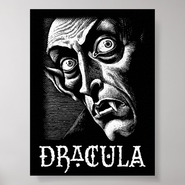 Poster Classique Dracula Vampire gothique Vintage Hallowe (Devant)