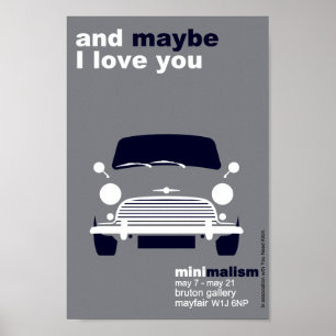 Poster Classique Original Mini Cooper art minimaliste