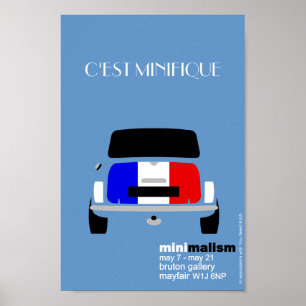 Poster Classique Original Mini Cooper art minimaliste