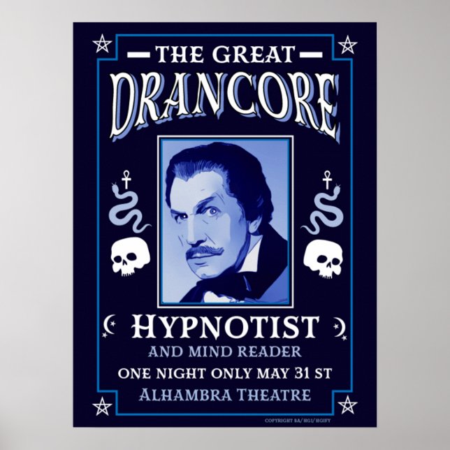 Poster classique vintage victorien Hypnotist (Devant)