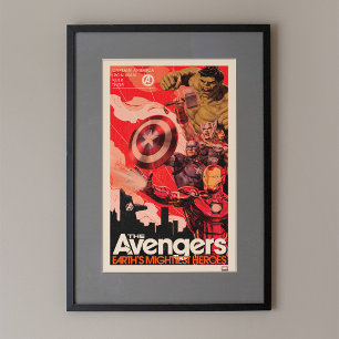 Poster Classiques Avengers Art Vintage "Les Avengers"