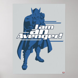 Poster Classiques Avengers Thor "Je Suis" Graphique