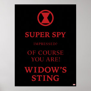 Poster Classiques Avengers Typographie Black Widow
