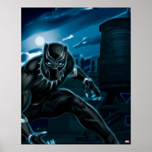 Poster Classiques des Avengers | Black Panther sur un toi (Devant)