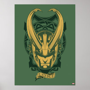 Poster Classiques des Avengers   Graphique Loki Nordique