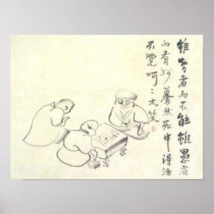 Poster Classiques Zen - Gibon Sengai - Oie & Héron