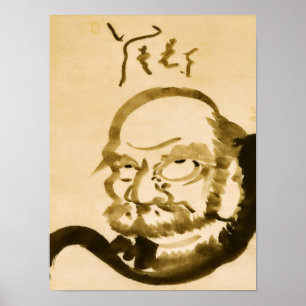Poster Classiques Zen - Hakuin Ekaku - Daruma