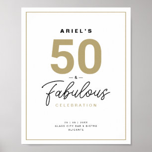 Poster Classy 50 & Fabuleux fête d'anniversaire