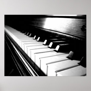 Poster Classy Black & White Piano Photography
