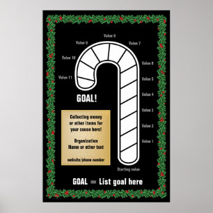 Poster Classy Candy Cane Thermometer
