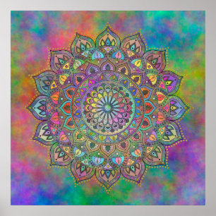 Poster Classy Colorfully Mandala India Style 1