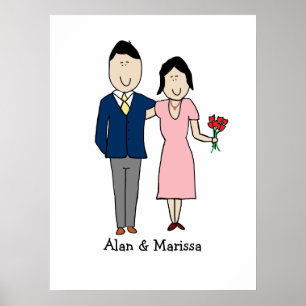 Poster Classy couple print - customizable 8.5 x 11