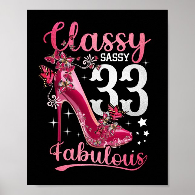 Poster Classy Sassy 33 Et Faburlous 33ème anniversaire Fl (Devant)