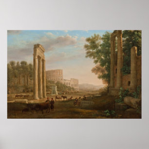 Poster Claude Lorrain - Ruines du forum romain