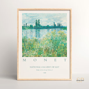 Poster Claude Monet Banks de la Seine Peinture Vintage