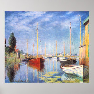 Poster Claude Monet : Bateaux de plaisance à Argenteuil