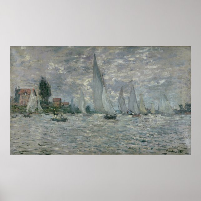 Poster Claude Monet | Bateaux ou Regatta à Argenteuil (Devant)