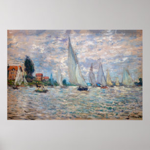 Poster Claude Monet - Bateaux Regatta à Argenteuil