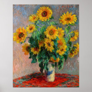 Poster Claude Monet - Bouquet de tournesols